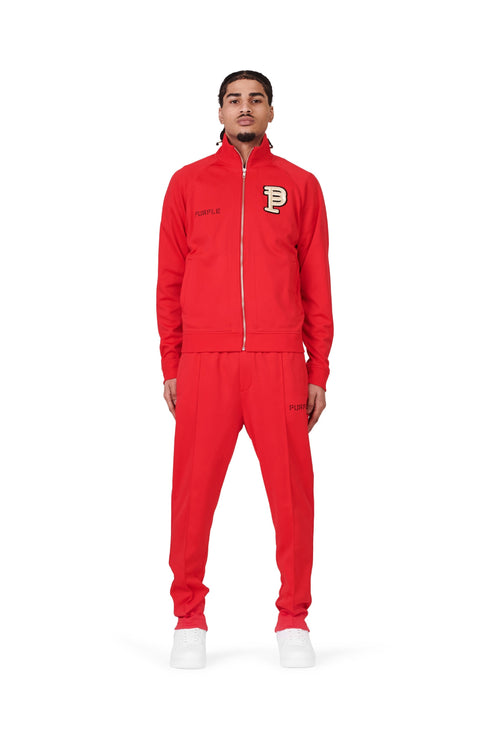 PURPLE BRAND SOLID RED MONOGRAM TRACK PANT Mens Apparel -